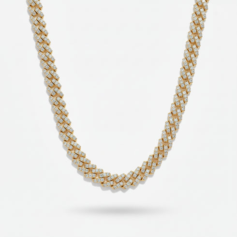 10mm Prong Set Cuban Link Chain