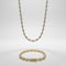 3mm Honeycomb Chain + Bracelet Stack