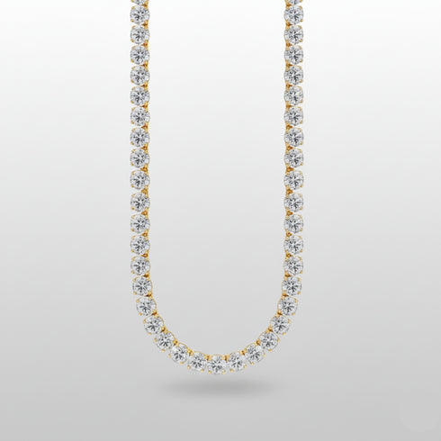 8mm Round Cut Tennis Chain