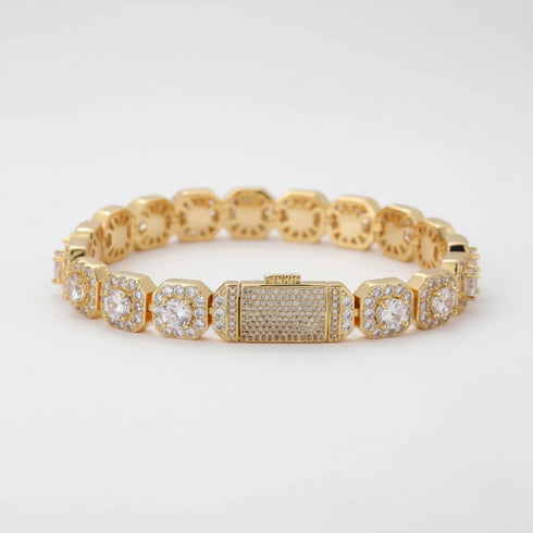10mm Cluster Tennis Bracelet