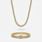 10mm Prong Set Cuban Link Chain + Bracelet Stack
