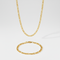 5mm Figaro Link Chain + Bracelet Stack