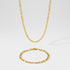 5mm Figaro Link Chain + Bracelet Stack