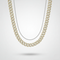 8mm Iced Cuban Link + 3mm Tennis Chain Stack