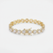 8mm Round Cut Cluster Bracelet