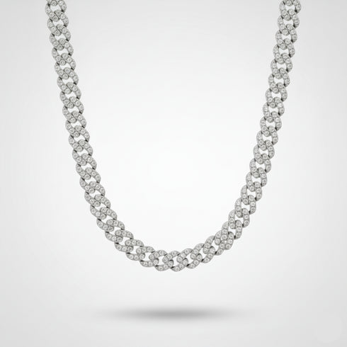 8mm Iced Cuban Link Chain