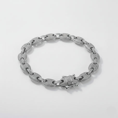 9mm Iced Gucci Link Bracelet