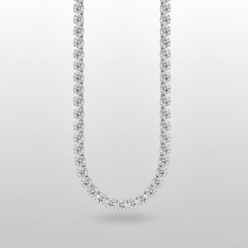 8mm Round Cut Tennis Chain