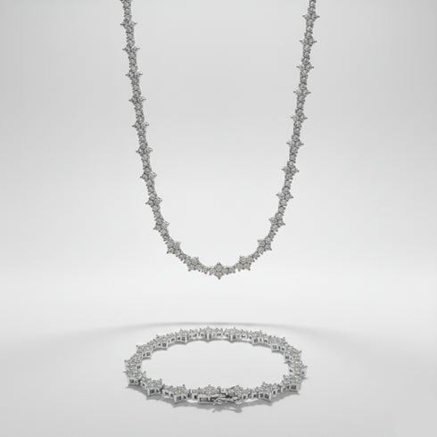 3mm Honeycomb Chain + Bracelet Stack