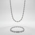 3mm Honeycomb Chain + Bracelet Stack