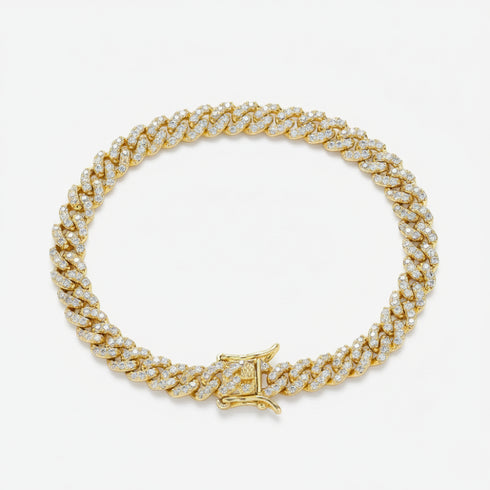 6mm Iced Cuban Link Bracelet
