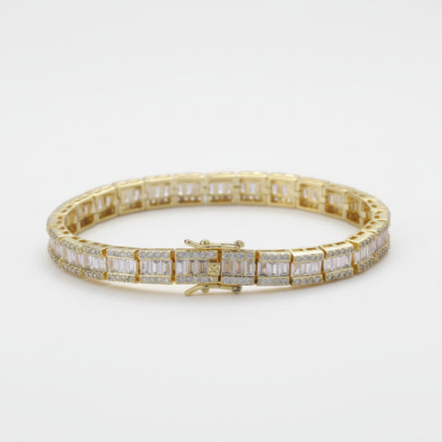 7mm Baguette Link Bracelet