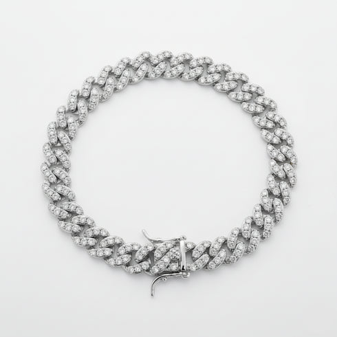 8mm Iced Cuban Link Bracelet