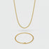 3mm Micro Cuban Link Chain + Bracelet Stack