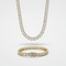 7mm Baguette Cluster Chain + Bracelet Stack