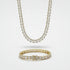 7mm Baguette Cluster Chain + Bracelet Stack