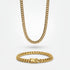 9mm Miami Cuban Link Chain + Bracelet Stack
