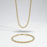 4mm Rope Chain + Bracelet Stack