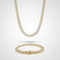 8mm Iced Cuban Link Chain + Bracelet Stack