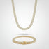 8mm Iced Cuban Link Chain + Bracelet Stack