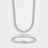5mm Tennis Chain + Bracelet Stack