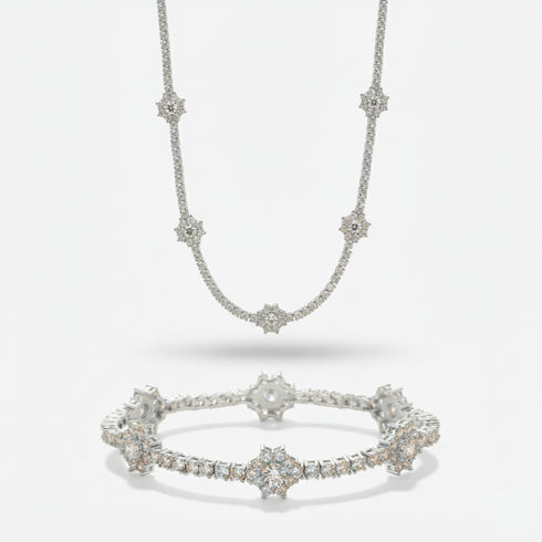 3mm Charm Tennis Chain + Bracelet Stack