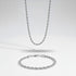 4mm Rope Chain + Bracelet Stack