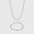 3mm Micro Cuban Link Chain + Bracelet Stack