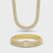 12mm Prong Set Cuban Chain + Bracelet Stack