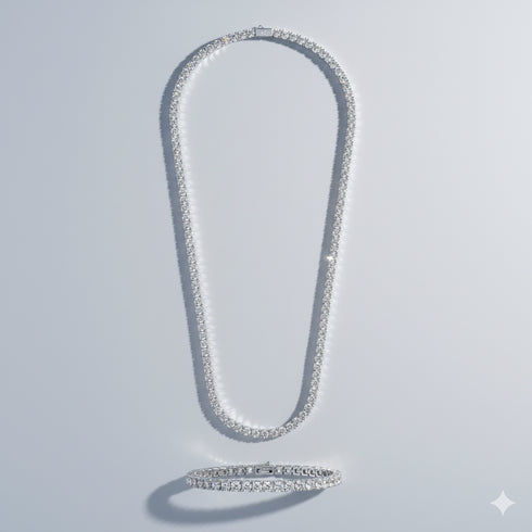 5mm Tennis Chain + Bracelet Stack