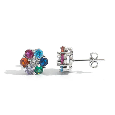 10mm Cluster Rainbow Earring