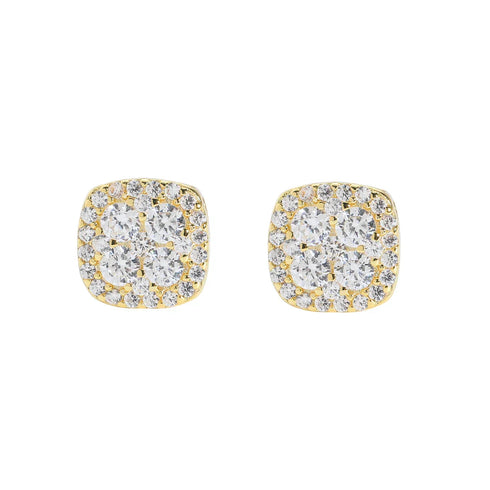 4 Stud Cluster Earrings