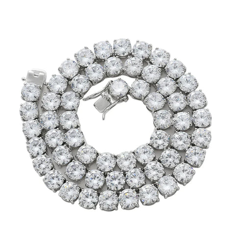 8mm Round Cut Tennis Chain