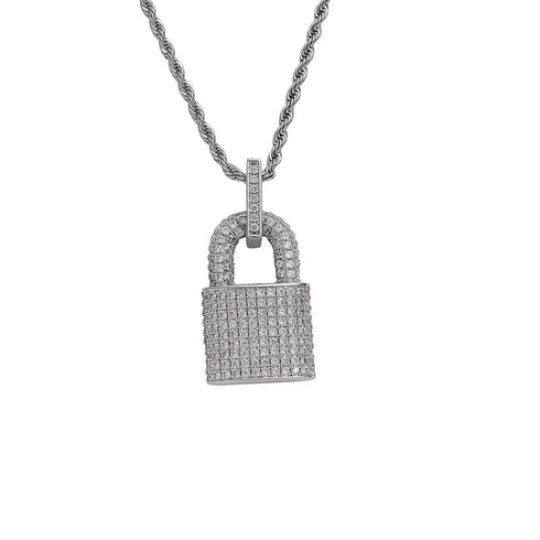 Iced Lock Pendant