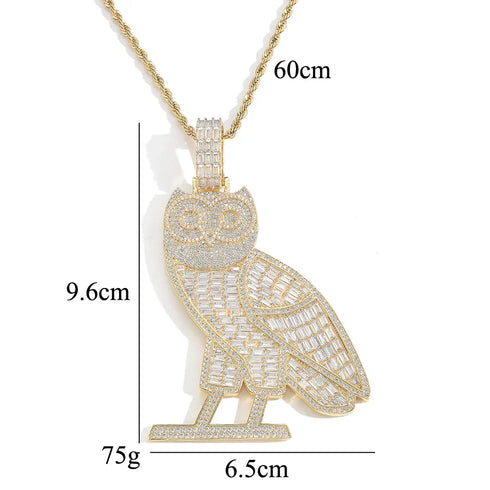 Owl Baguette Pendant