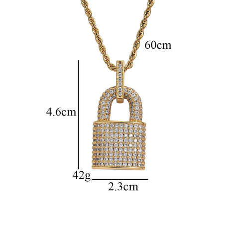 Iced Lock Pendant