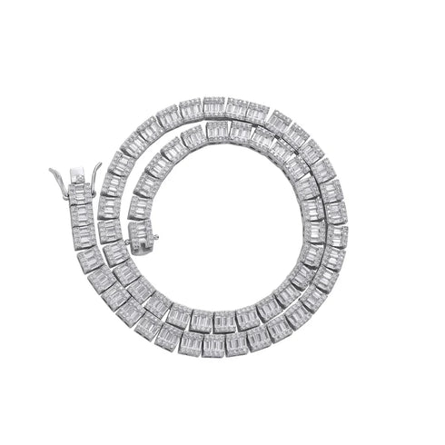 7mm Cluster Baguette Chain