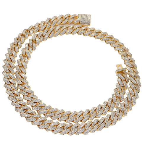 13mm Micro Pave Cuban Link Chain