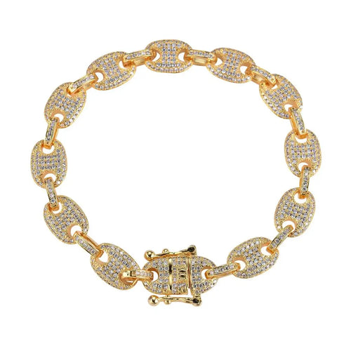 9mm Iced Gucci Link Bracelet