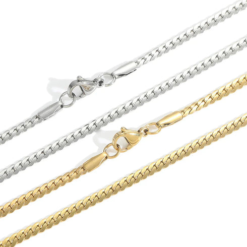 3mm Flat Cuban Link Chain
