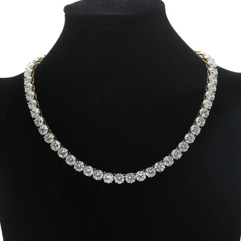 8mm Round Cut Tennis Chain