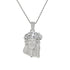 Jesus Piece Pendant - Paved Crown