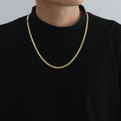 4mm Flat Cuban Link Chain