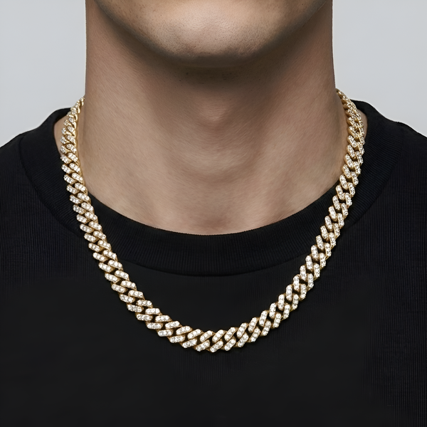 10mm Prong Set Cuban Link Chain