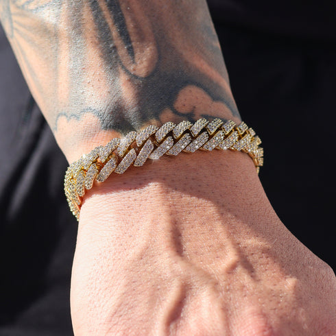 Iced Prong Cuban Chain + Bracelet - 12mm