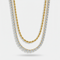 5mm Tennis + 5mm Rope Chain Stack