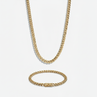 6mm Miami Cuban Link Chain + Bracelet Stack
