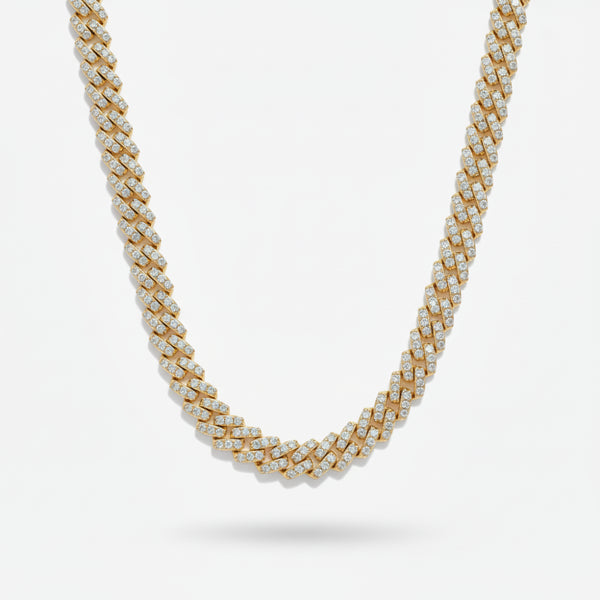 10mm Prong Set Cuban Link Chain