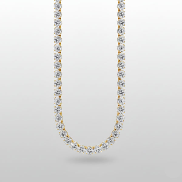 8mm Round Cut Tennis Chain