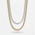 6mm Miami Cuban Link + 5mm Tennis Chain Stack